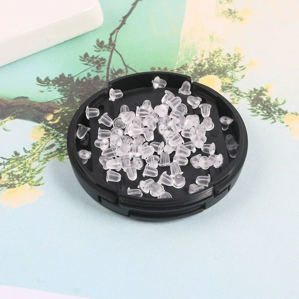 

200pcs/Lot Rubber Ear Backs Stopper Earnuts Stud Earring Back Supplies For DIY Jewelry Finding Making Accessories Wholesale