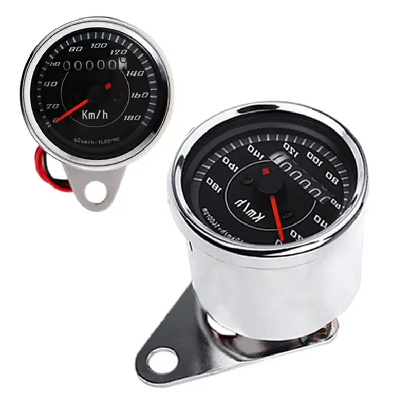 Motorcycle Speedometer Retro 12W Universal Odometer Universal  Round Odometer for Commuting Fashionable Speedometer with LED