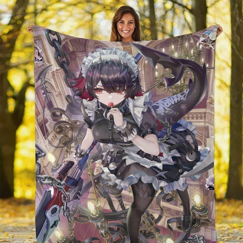 Zenless Zone Zero Ellen Joe Cosplay Flannel Blanket Picnic Blankets Warm Blanket Soft and Comfortable Home Travel Birthday Gift