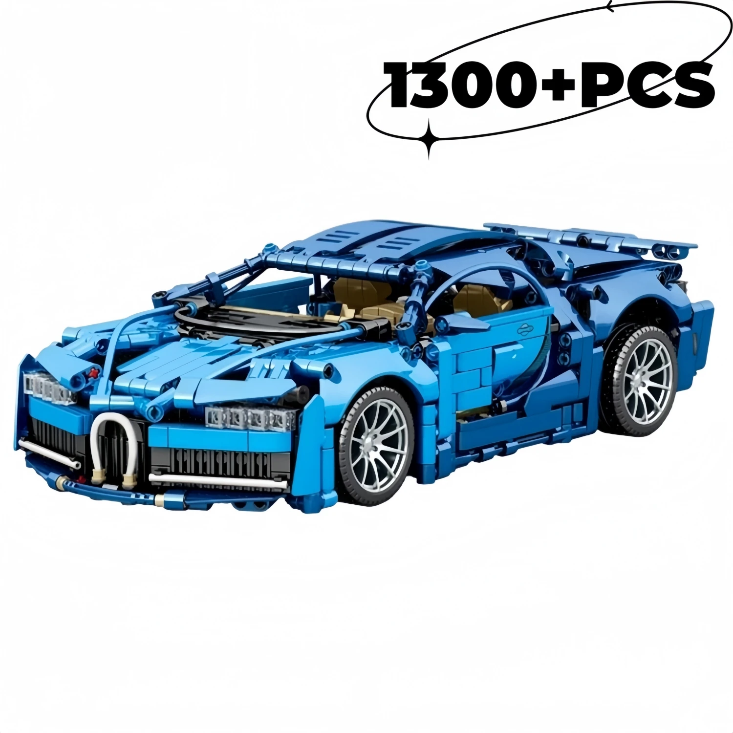 1200+PCS MOC Technical Green Pink Blue Racing Car Building Block Model Sports City Vehicle Assemble Bricks Toys For Boys Gifts