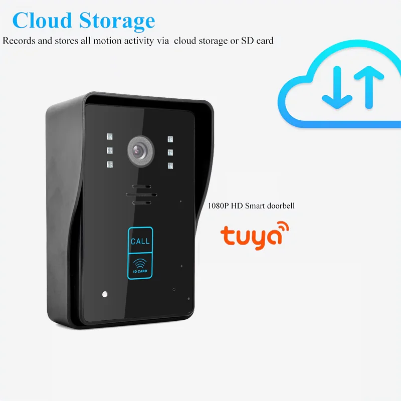 1080P WiFiビデオドアベル スマートTuyaアプリ ワイヤレス電話通話 ビデオインターホンシステム ドアビューア ナイトビジョン IPドアベル