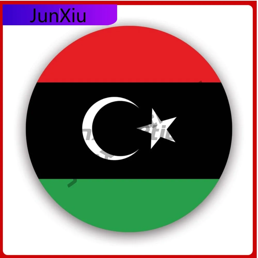 

Libyan Roundel Sticker Scratch Resistant Weather Resistant Cool For Laptop Truck Helmet Self Adhesive Easy Apply Decor Vintage