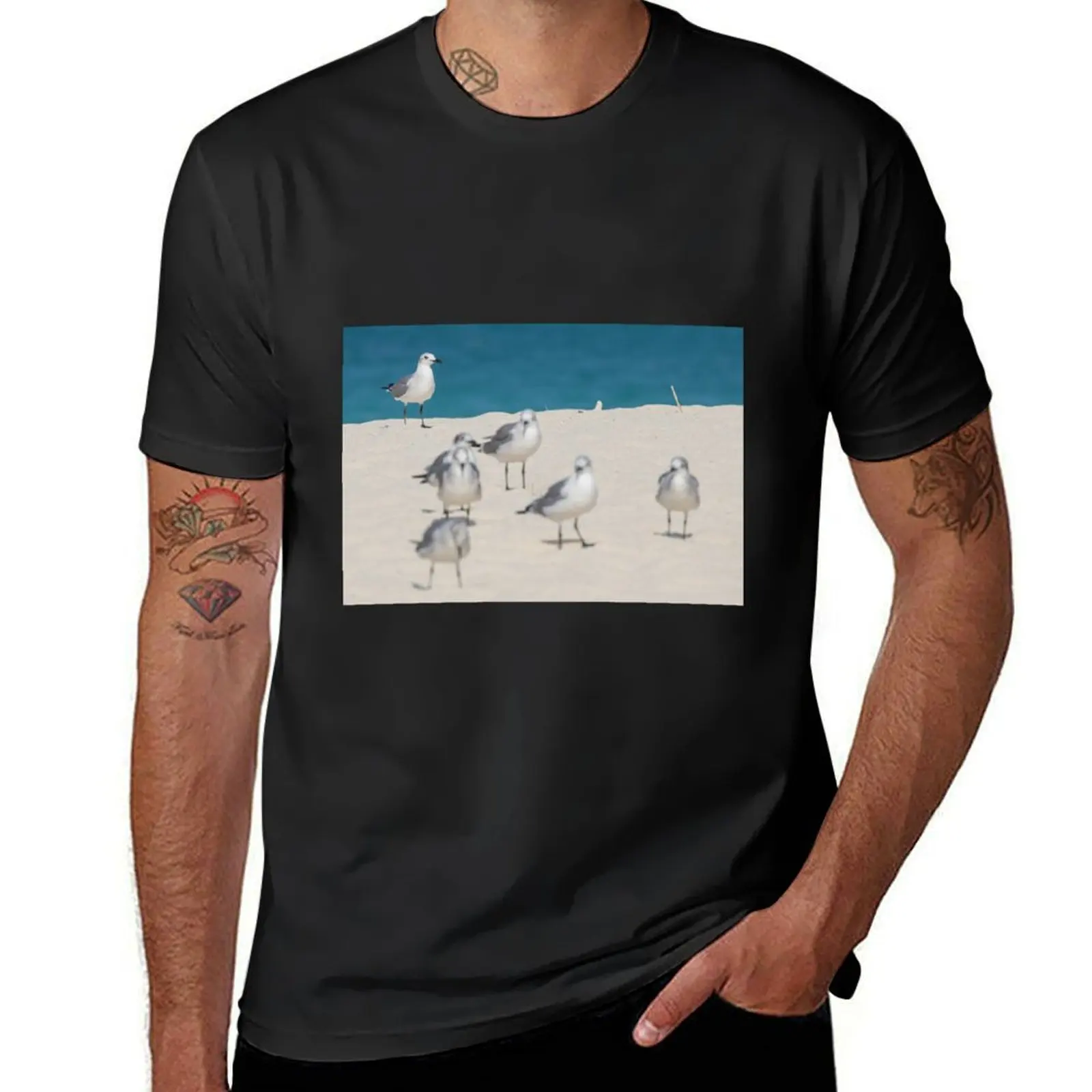 

Laughing Gull T-Shirt quick-drying boys whites blacks fruit of the loom mens t shirts