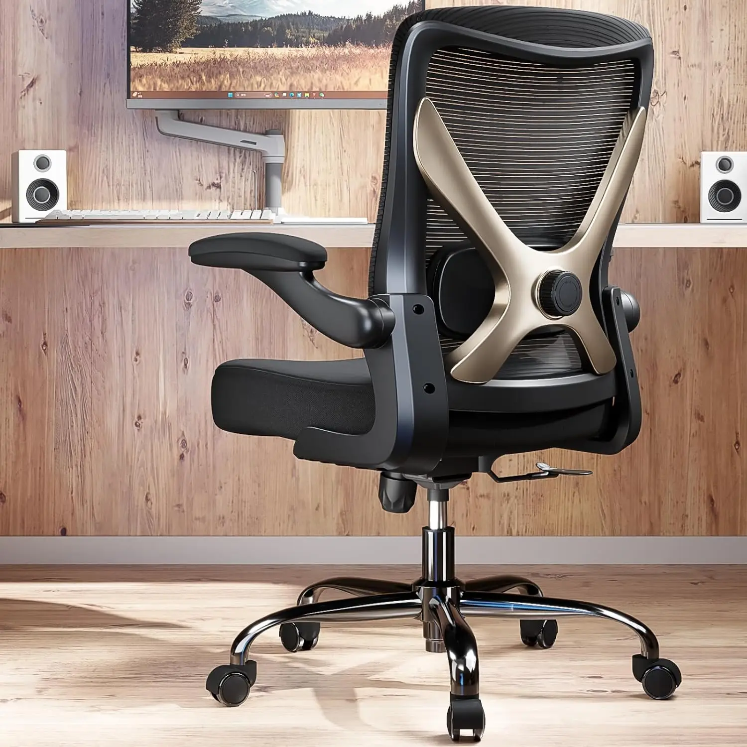 

Office Chair - X-Shaped Computer Desk Chair Comfy, Gaming Chair, Office Chair with Lumbar Support, Mesh Office Chairs