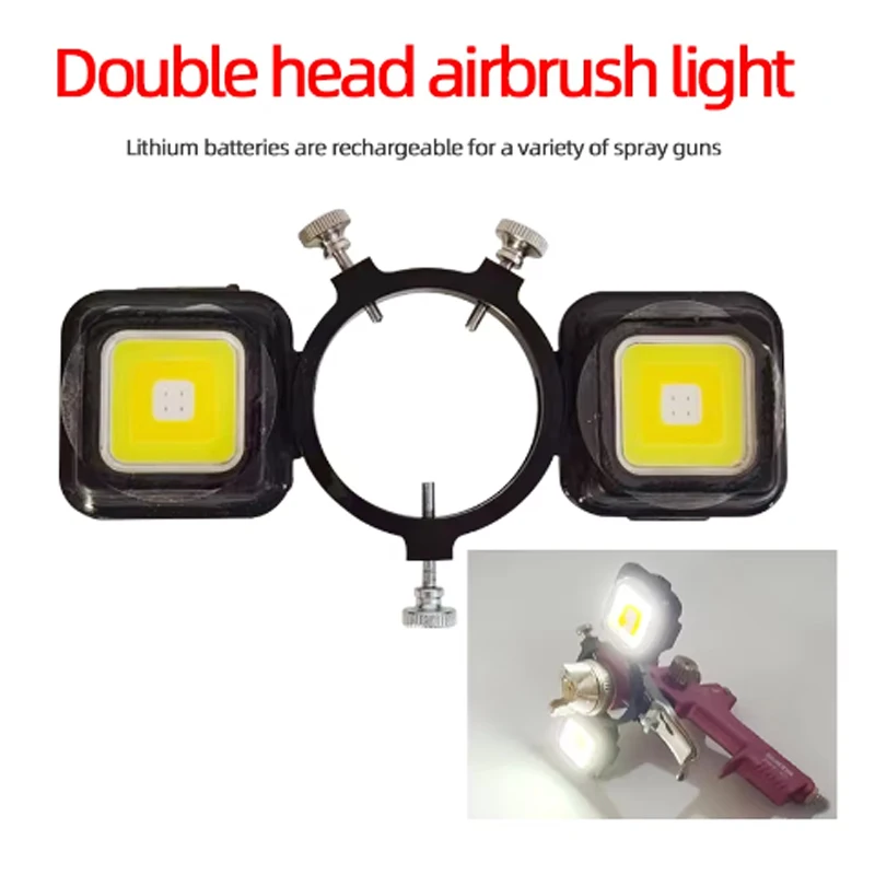 Spray Gun Light Paint Spray Gun USB Lithium Battery Rechargeable Dual Bulb Spray Gun Flashlight