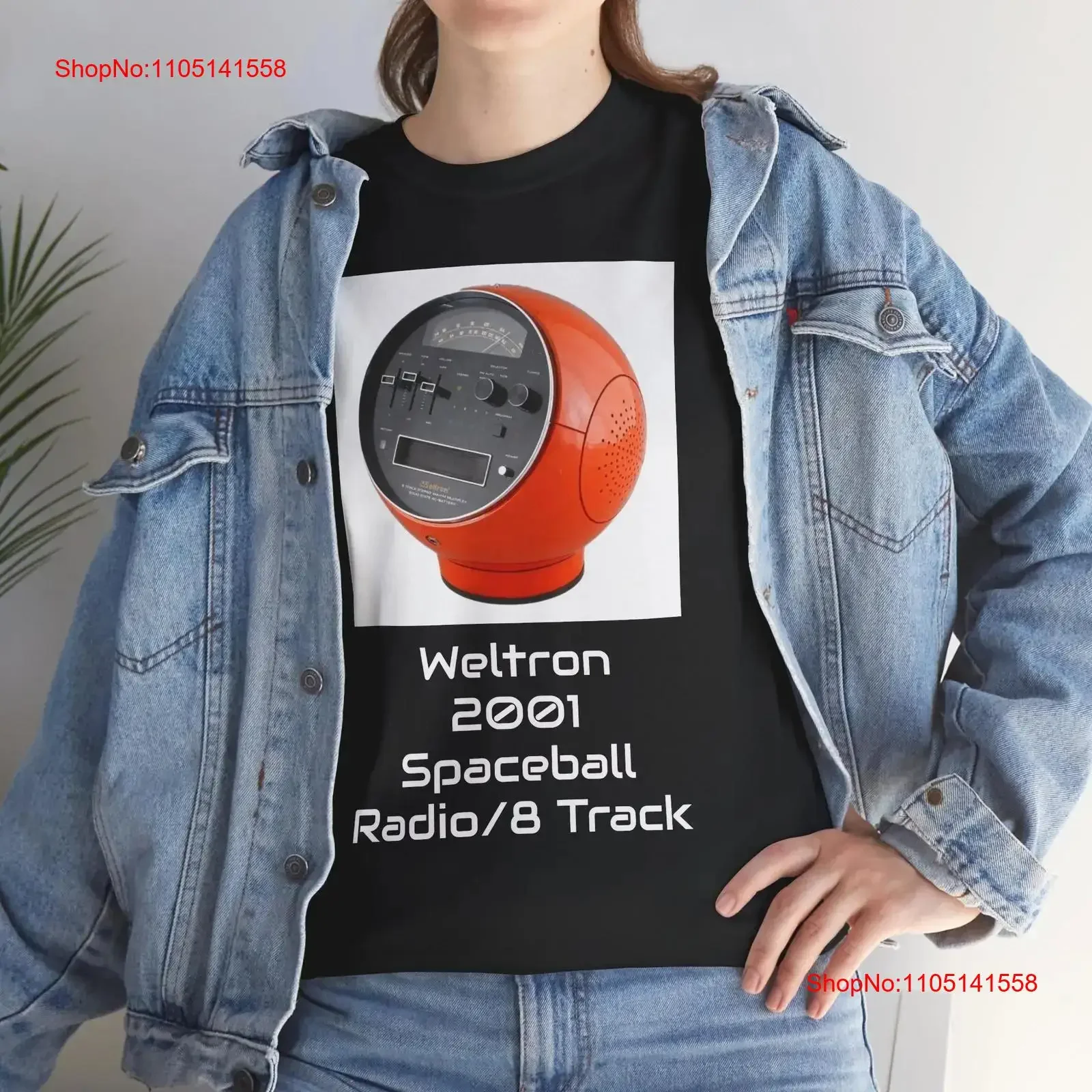 Vintage Weltron 2001 Space Ball Radio 8Track Retro Heavy Cotton T Shirt vintage Washed Comfortable Soft Unisex Stretched