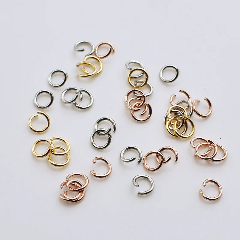 

500pcs/lot 0.8*5mm Stainless Steel Jump Rings Single Loops Open DIY Split Rings For Jewelry Making Accessories