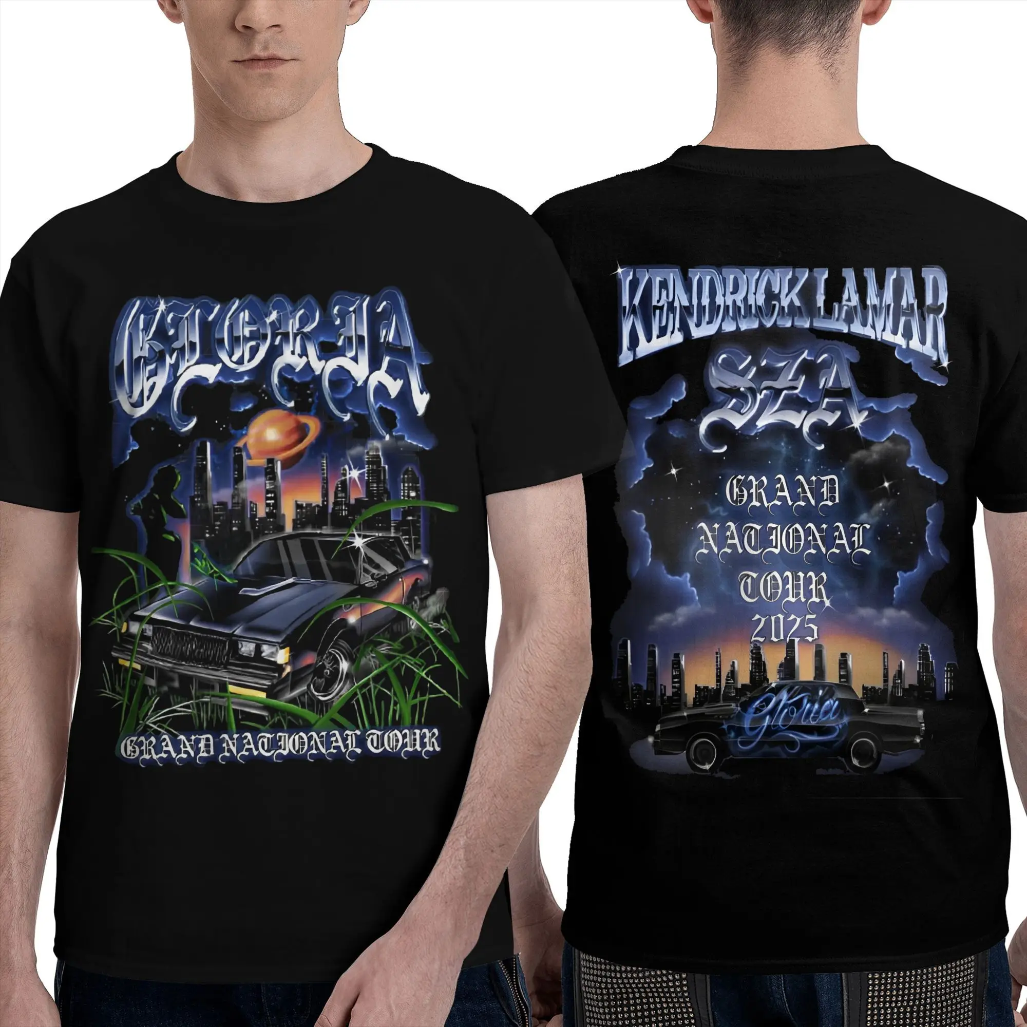 Verano Kendrick Lamar & SZA Gloria camisetas ropa hombres mujeres puro algodón gráfico 2025 nueva canción camiseta camisetas de manga corta