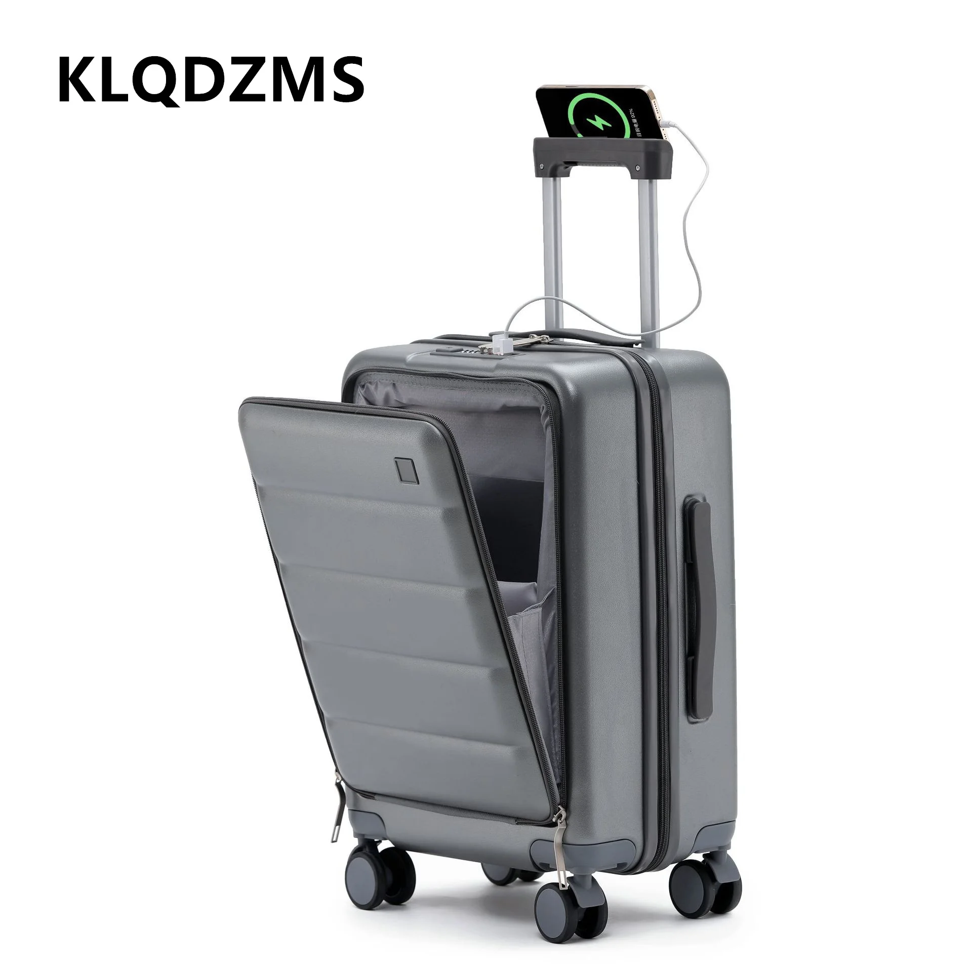 KLQDZMS Business Suitcase Front Opening Laptop Boarding Case 20