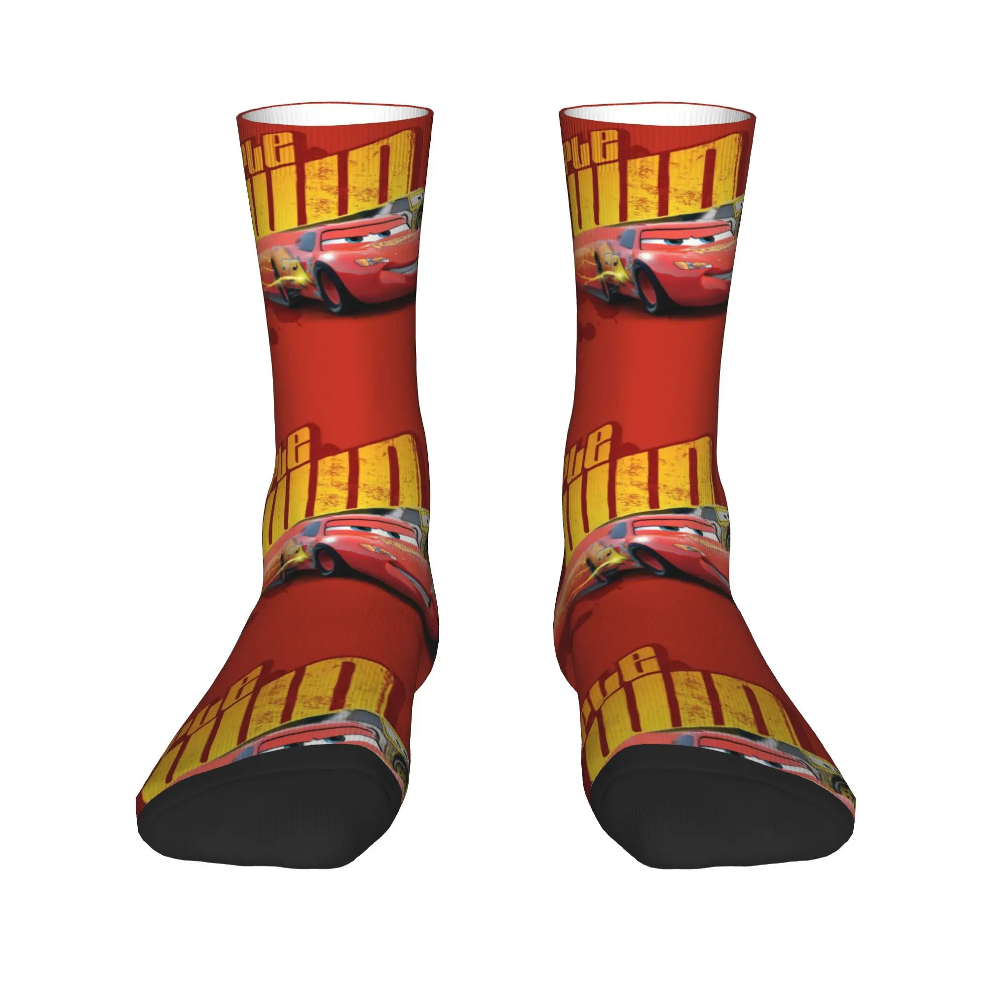 Custom Cute Lightning McQueen Cars Socks Men Women Warm 3D Printing Cartoon  Sports Football Socks