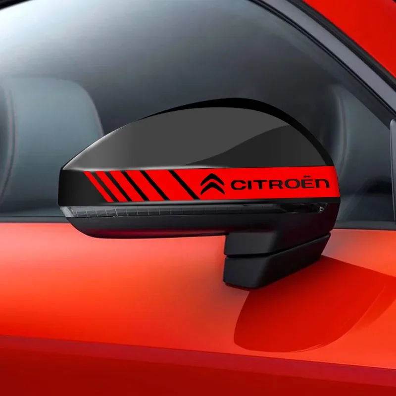 2 قطعة تصفيف السيارة مرآة الرؤية الخلفية لاصقة تزيين شعارات لسيتروين C1 C2 C3 C4 C5 بيرلينجو كسارا C8 C4L DS3 DS4 DS5LS DS6