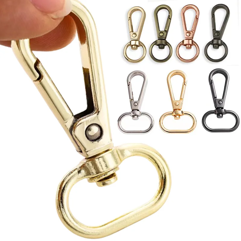 5/10pcs 10/16/19/19/26/31mm Metal Bags Strap Buckles Lobster Clasp Collar Carabiner Snap Hook DIY KeyChain Bag Part Accessories