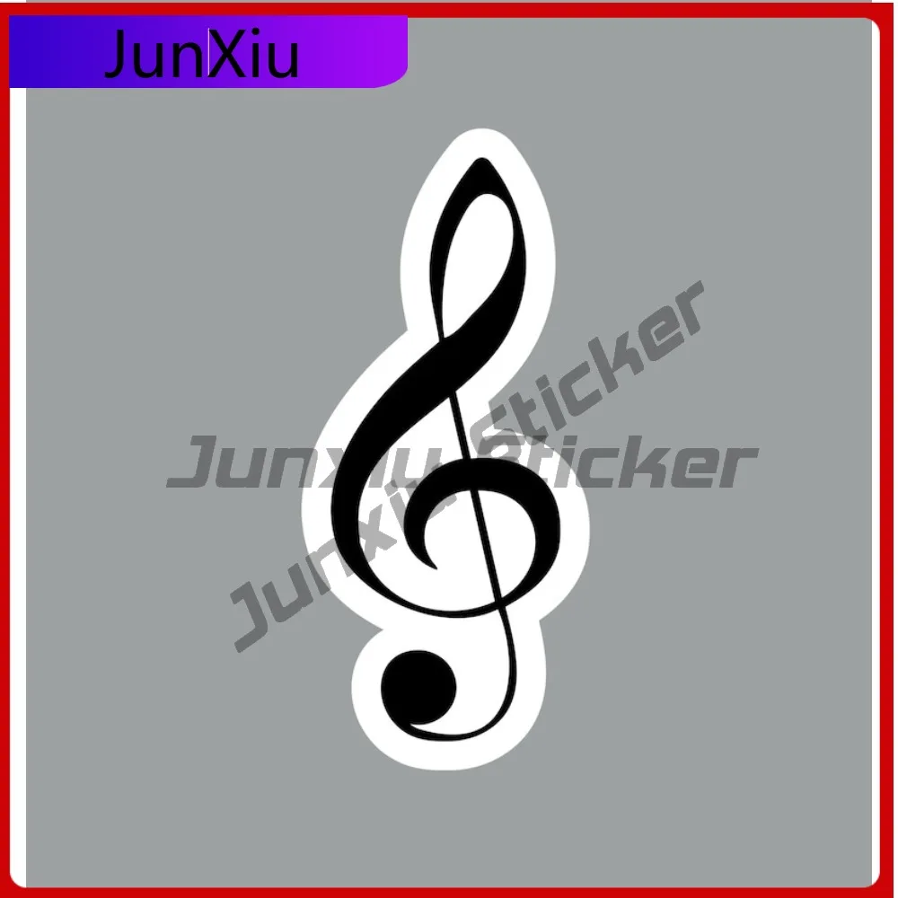 

Treble Clef Music Sticker Electric Scooter Accessories Stickers Motorhome Rv Caravan Sticker Decoration Funny Custom Bumper Pvc