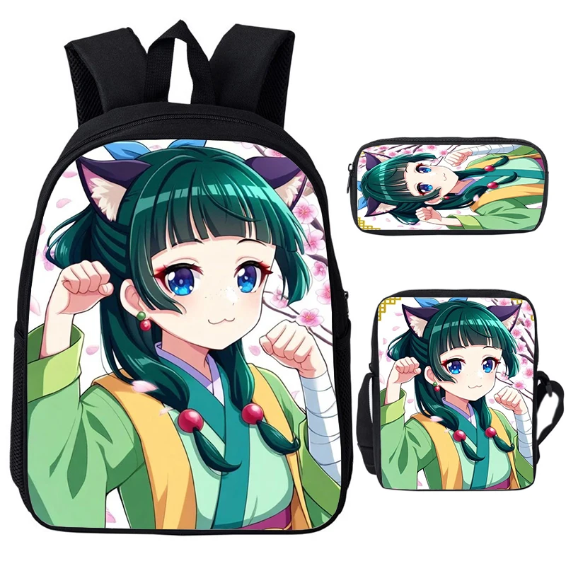 

3pcs Set New The Apothecary Diaries Backpack Schoolbag 16inch Single Layer Anime Backpack For Students Bookbag Computer Backpack