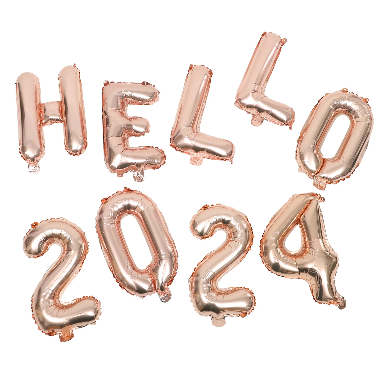 

1Set 2024 New Year Balloons Party Supplies Aluminum Foil Balloons Safe to Use Strong Festival Atmosphere Decor