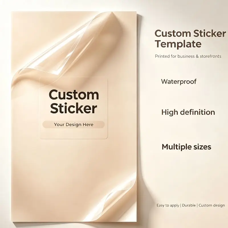 Make Your Own Waterproof Promotion Stickers Custom Advertising Decals for Home Mall Bar Merch Ads Window Outdoor Scene Publicity