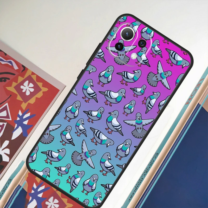 Pigeons Doves Bird Birds Flock Animal Case For POCO F5 X4 F4 GT F3 M5 M5s X3 X5 Pro Cover For Xiaomi 12T Pro 11T 11 12 13 Lite