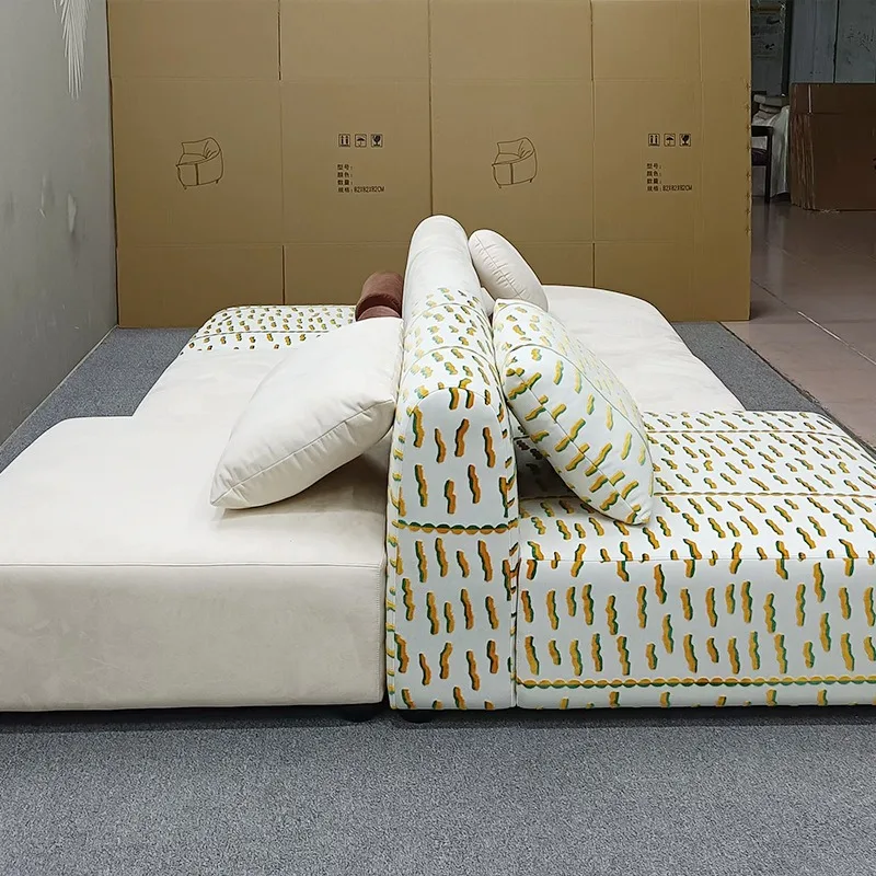 Light luxury minimalist living room module sofa Large island fabric sofa, high adaptation combination encloses soft sofa