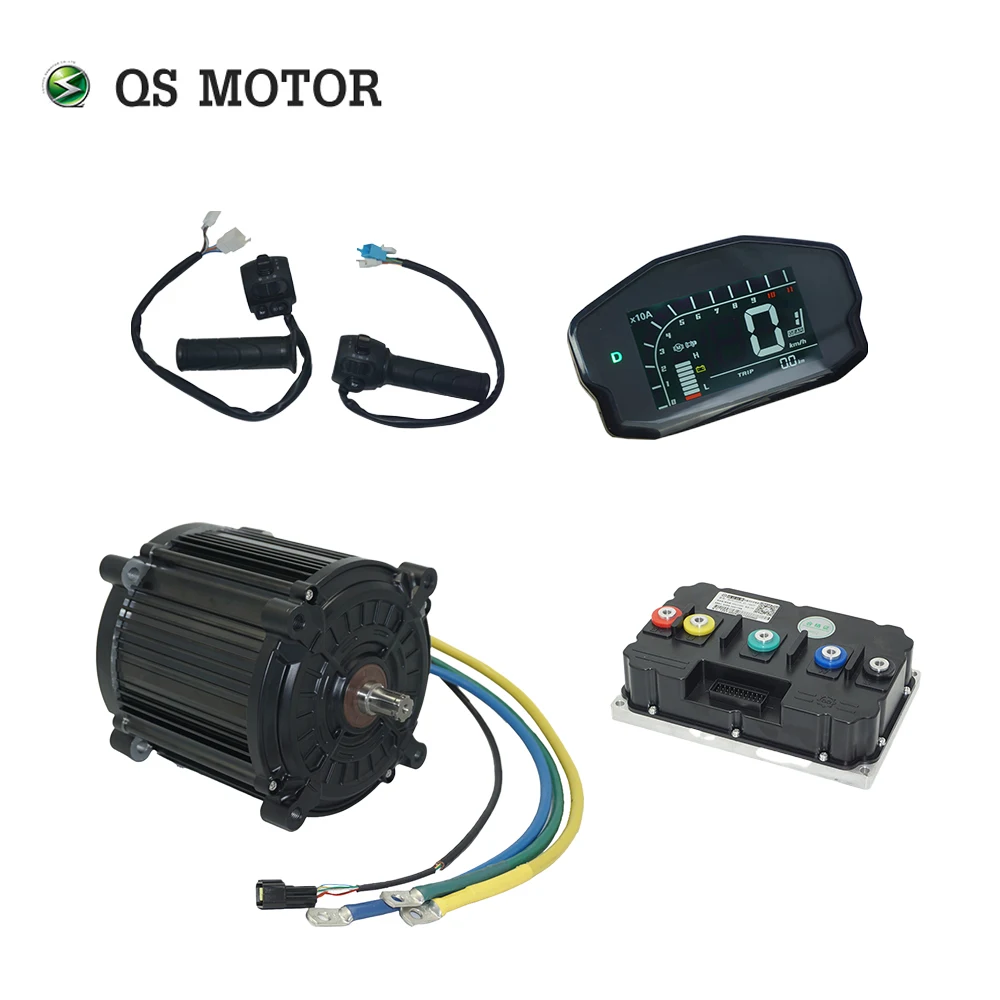 QSMOTOR 8000W 72V QS180 90H Encoder Mid Drive Motor Conversion Kit With Fardriver ND721200 Controller Electric Motorcycle