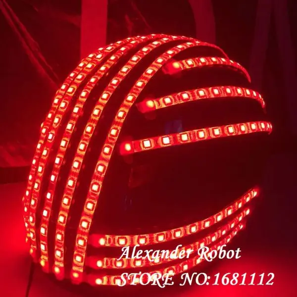 Casco de ROBOT LED luminoso L E R O D B O T Sharp-flash, artículos de fiesta de cumpleaños