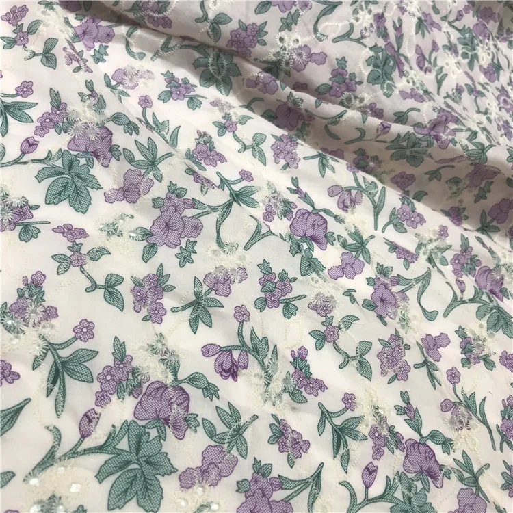 French fashion cotton fabric with perforated embroidery, high-quality African DIY clothing, lace fabric, fabric sewing