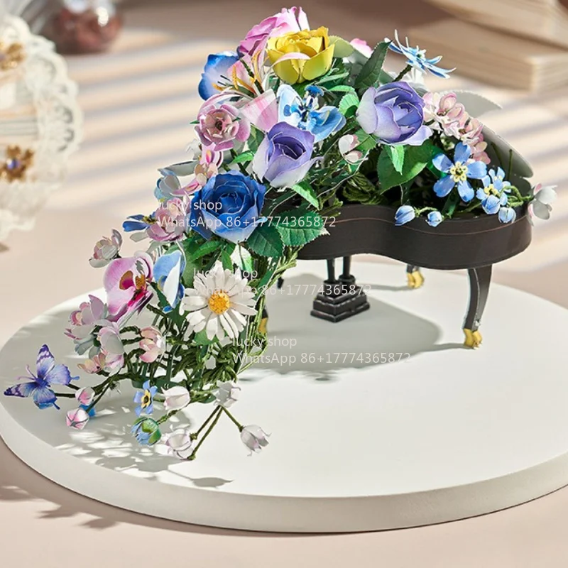3D Three-dimensional Puzzle Musical Instrument Preserved Flower Assembly Model Handmade Ornament
