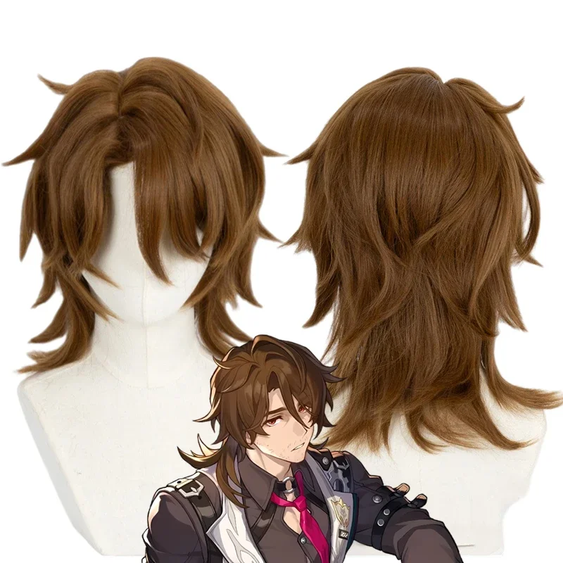 Game Honkai: Star Rail Gallagher Cosplay Wig Short Hair Mullet Head Styling Heat Resistant Synthetic Wigs Halloween Party Prop