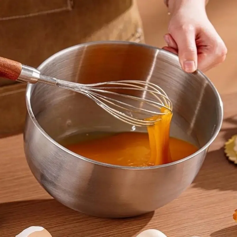 Stainless Steel Mixing Bowl Household Deep Design Salad Egg Beating Basin Splash Proof Bread Cake Fruit Container