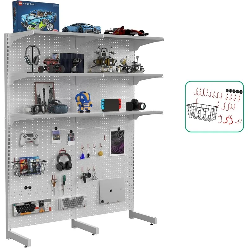 home.Pegboard Gaming StandingShelf Unit - 57.5