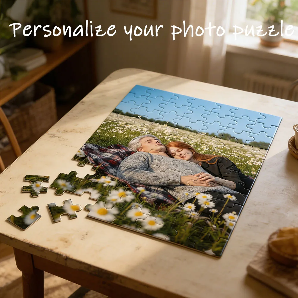 Custom Photo Puzzle,with Frame or Only puzzles,Personalized Picture Jigsaw for Family,DIY Gift Idea,Custom Memorial Puzzle