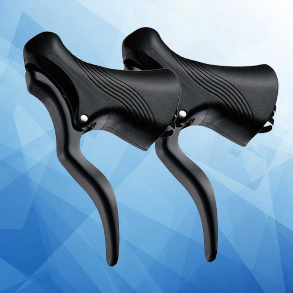 

2pcs Aluminum Alloy Bend Handle Bike Brake Lever Resistant Replacement For Road Mountain Bike Easy Install Durable