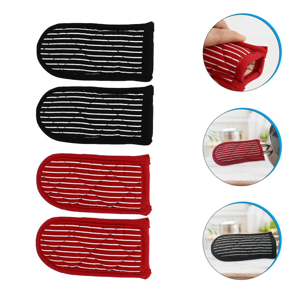 

4Pcs Heat Resistant Pan Handle Holder Skillet Cast Iron Sleeve Anti-Burn Grip Protector for Hot Cookware Kitchen Use