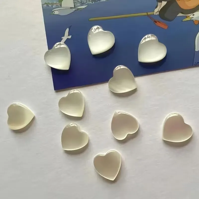 5pcs White Transparent Loving Heart Refrigerator Magnet Photo Wall Message Board Magnetic Stickers Home Decor Magnets