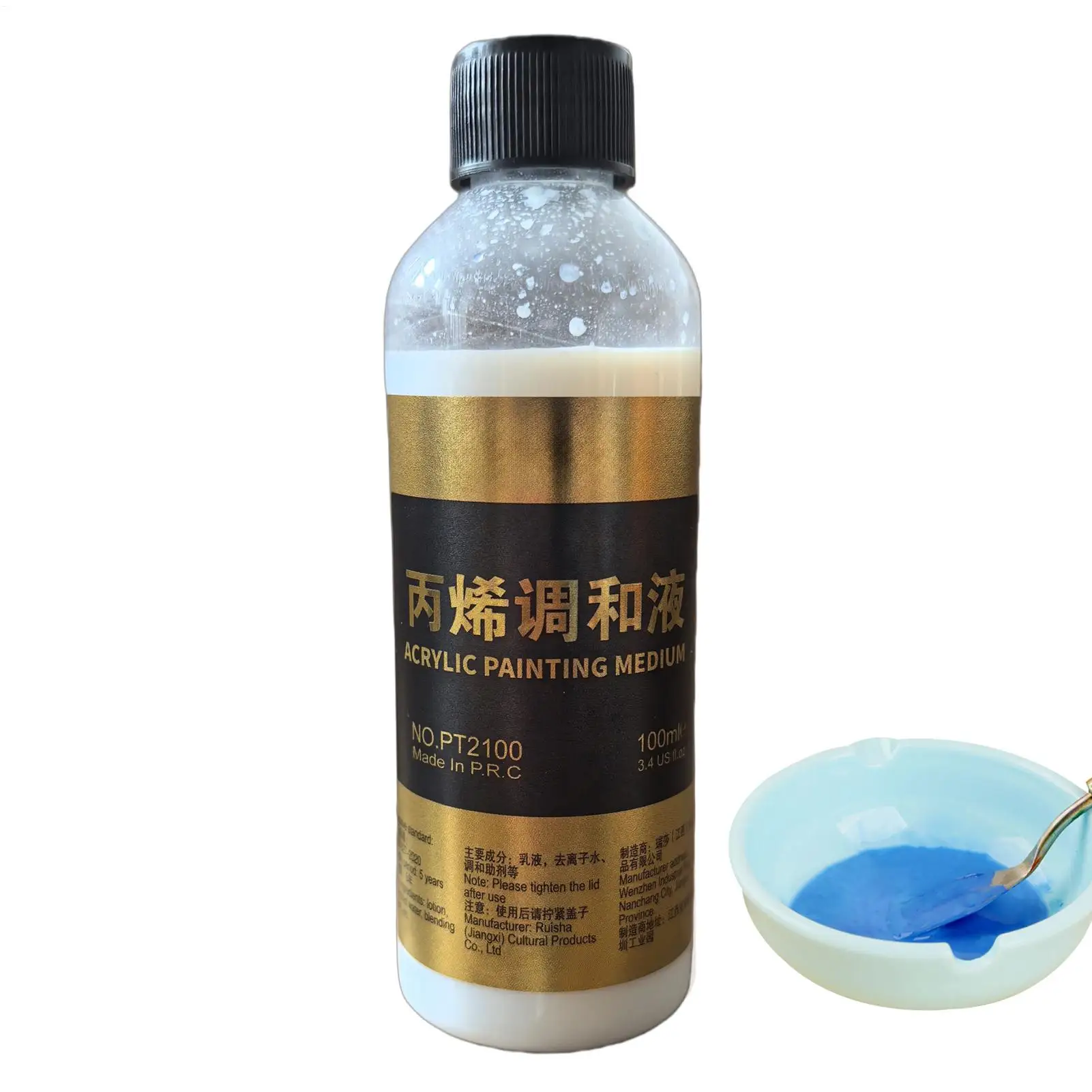 Acrylic Paint Thinner 100ml Fluid Aid Fluid Additive for Teachers Artists Palette Preparation No irritating odor Color Blending