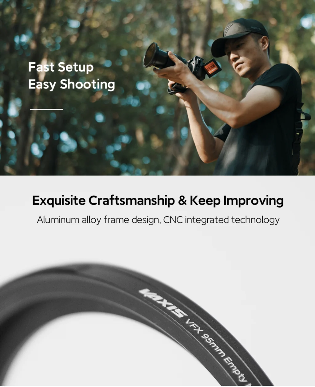 Vaxis VFX Magnetic 95mm Filter Adapter Ring 0.3/0.6/0.9/1.2 IRND Filter Magnetic black mist filter for DSLR Mirrorless camera