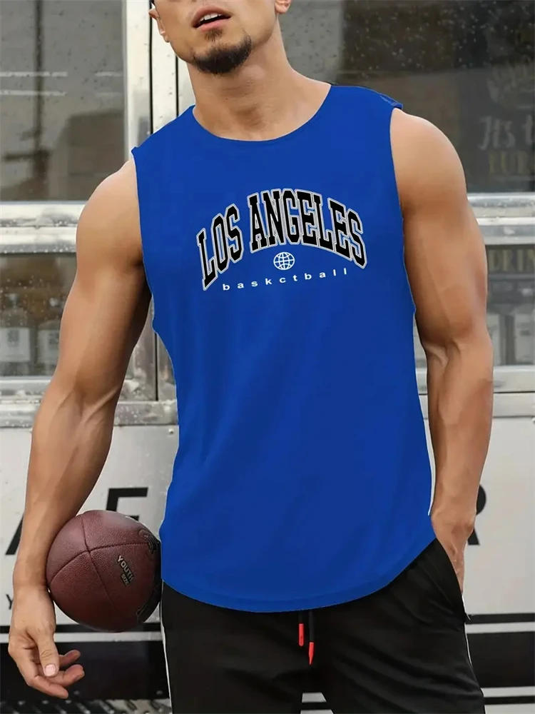 New Summer Marathon Quick-Dry Sports Vest Men's Oversized Sleeveless Crew Neck Vest Running Training Rugby Loose-Fit Vest