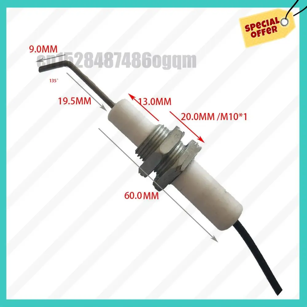 -ABJZ 3 Buah Perangkat Elektronik Kawat Busi Pengapian Elektroda Universal untuk Pemanas Kompor Gas Panggangan dan Perapian