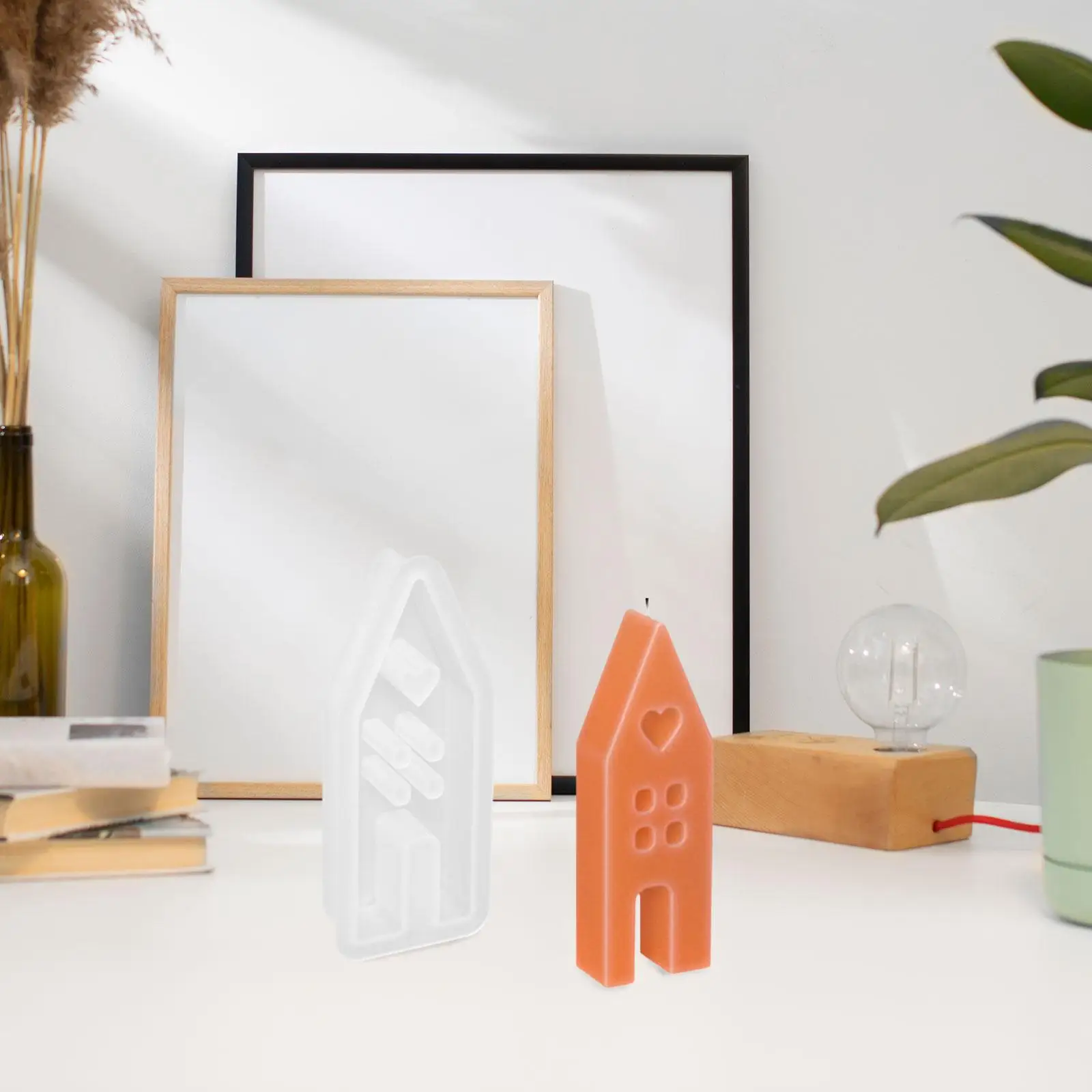 Moule à bougie en Silicone, modèle de maison pour résine et savon, artisanat, décoration de la maison, cadeaux de pâques