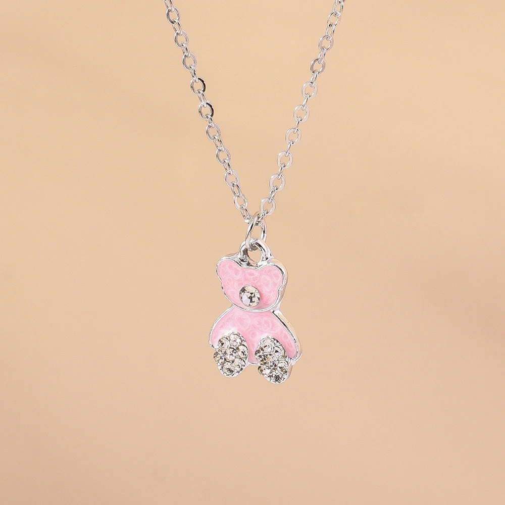 Aihua Neue Mode Trendy Y2k Kristall Rosa Zirkon Herz Anhänger Halskette Für Frauen Mädchen Süße Bowknot Halskette Partei Schmuck – Detail 14