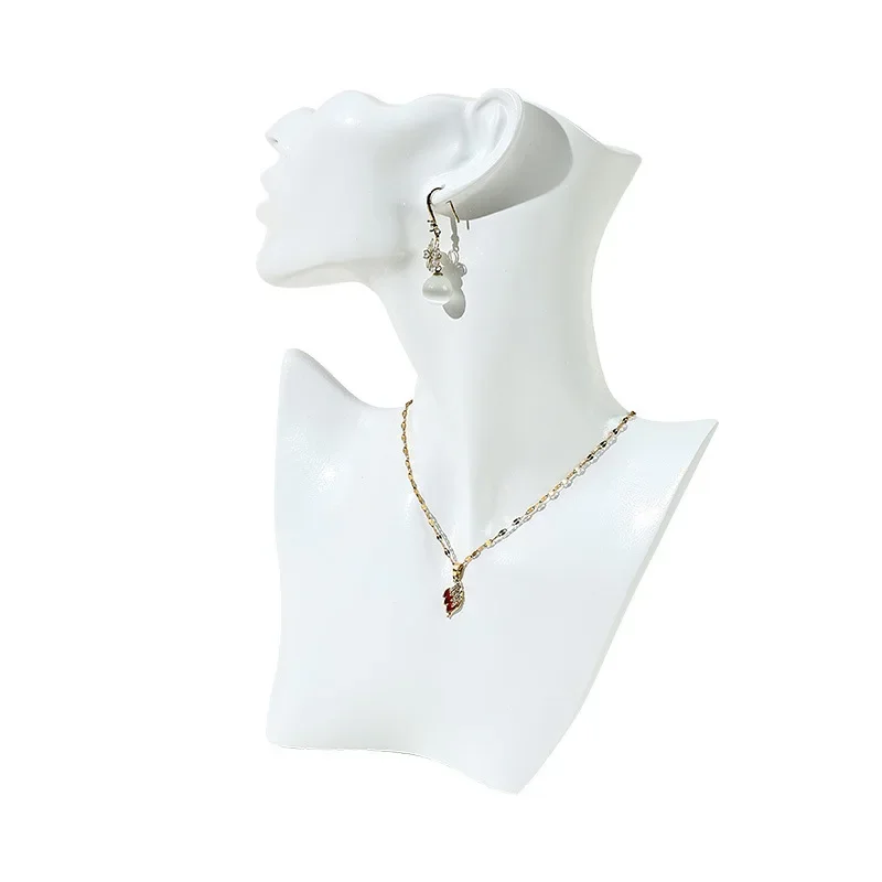 بقعة الأبيض الراتنج صورة عارضة أزياء حامل نافذة البث المباشر قلادة أقراط عرض الدعائم سوار سوار عرض الرف