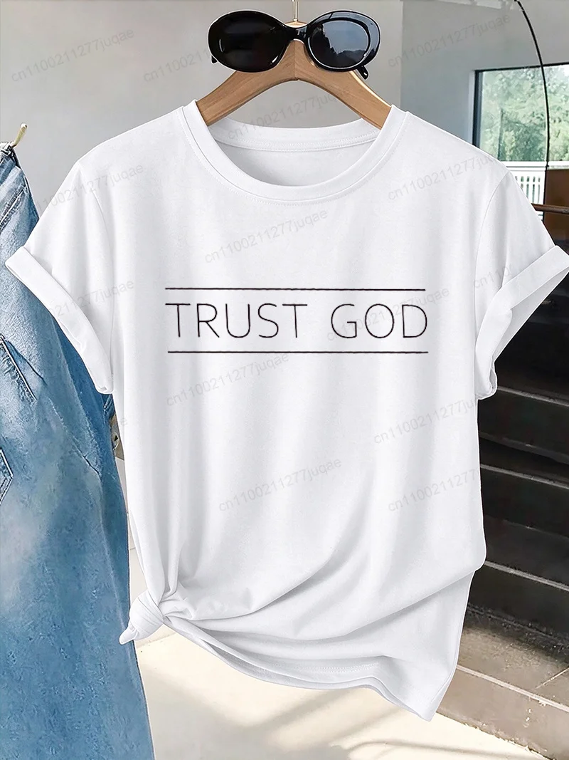 Trust God Shirt,christian Tshirt,faith Tee,religious Graphic Top,men Casual Short Sleeve Tee Shirt,christian Gift for Men Women