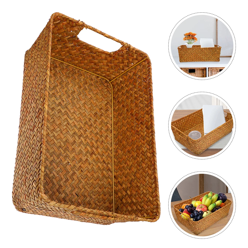 

Nesting Woven Storage Baskets Rattan Seagrass Household Organizer For Kitchen Pantry Bathroom Desktop Shelf Stackable Bins