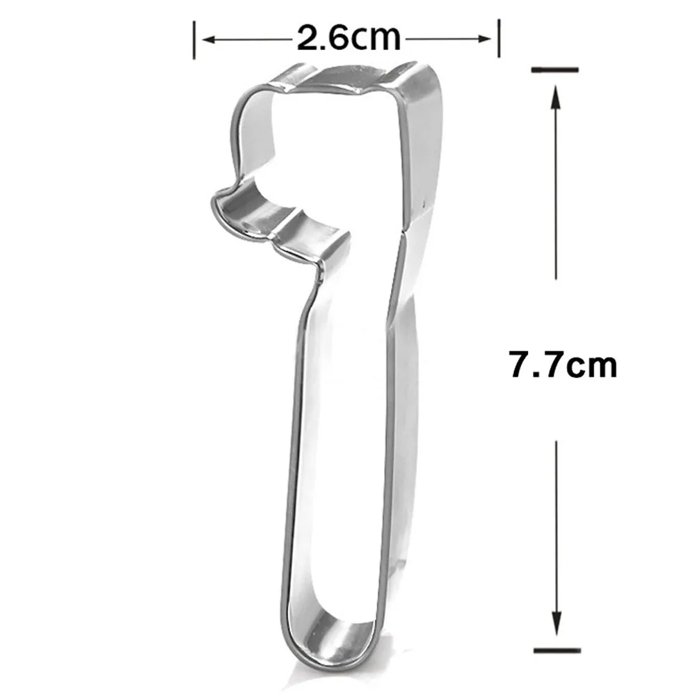 

3pcs Stainless Steel Cookie Cutter Set Toothbrush Toothpaste Tooth Shape DIY Molds Cake Decorations Easy Clean Bread