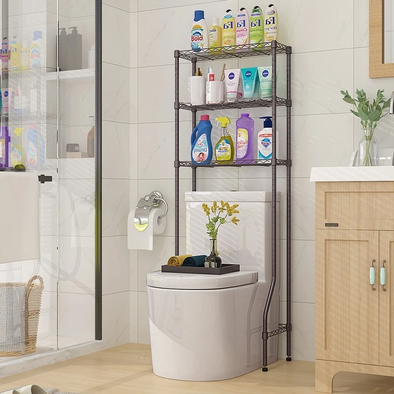 Półka toaletowa od podłogi do sufitu, bez wiercenia, regał do przechowywania pralki, półka toaletowa.