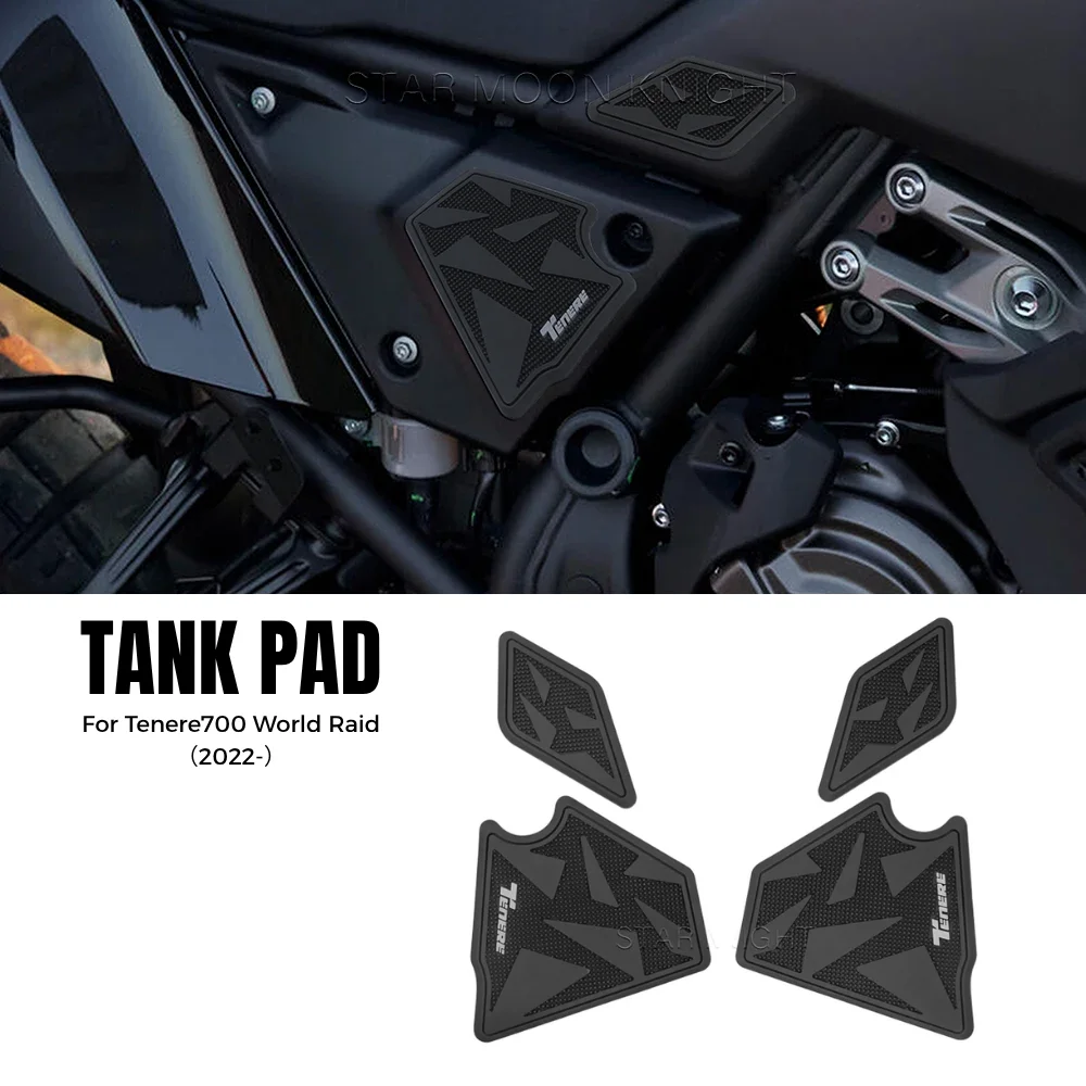 

Side Tank Pad Protector Sticker For YAMAHA Tenere 700 World Raid 2022- Anti Slip Tank Pad Gas Knee Grip Traction Side Pad Decal