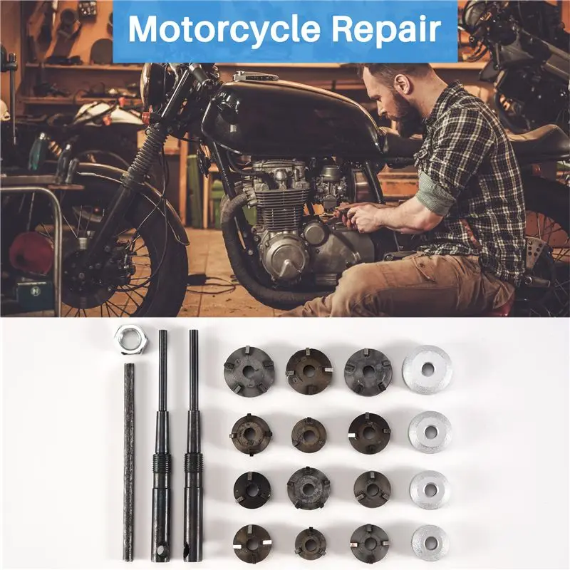 Classy-Universal Valve Seat Reamer Motorcycle Repair Cutter Valve Tool Set Fit For Honda