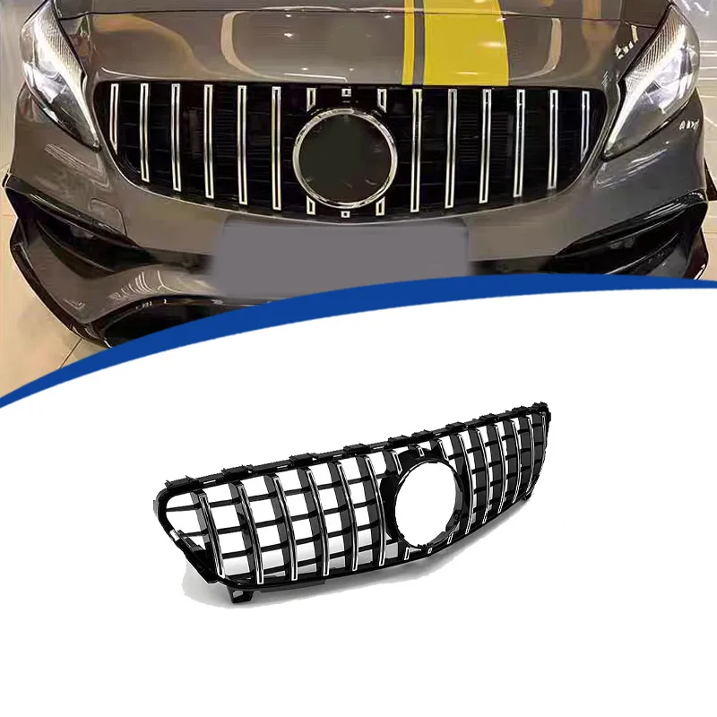 FOR 2016-2018 Mercedes Benz A Class W176 GT Style Grille Replacement Grille,ABS,Direct Replace,No Cutting