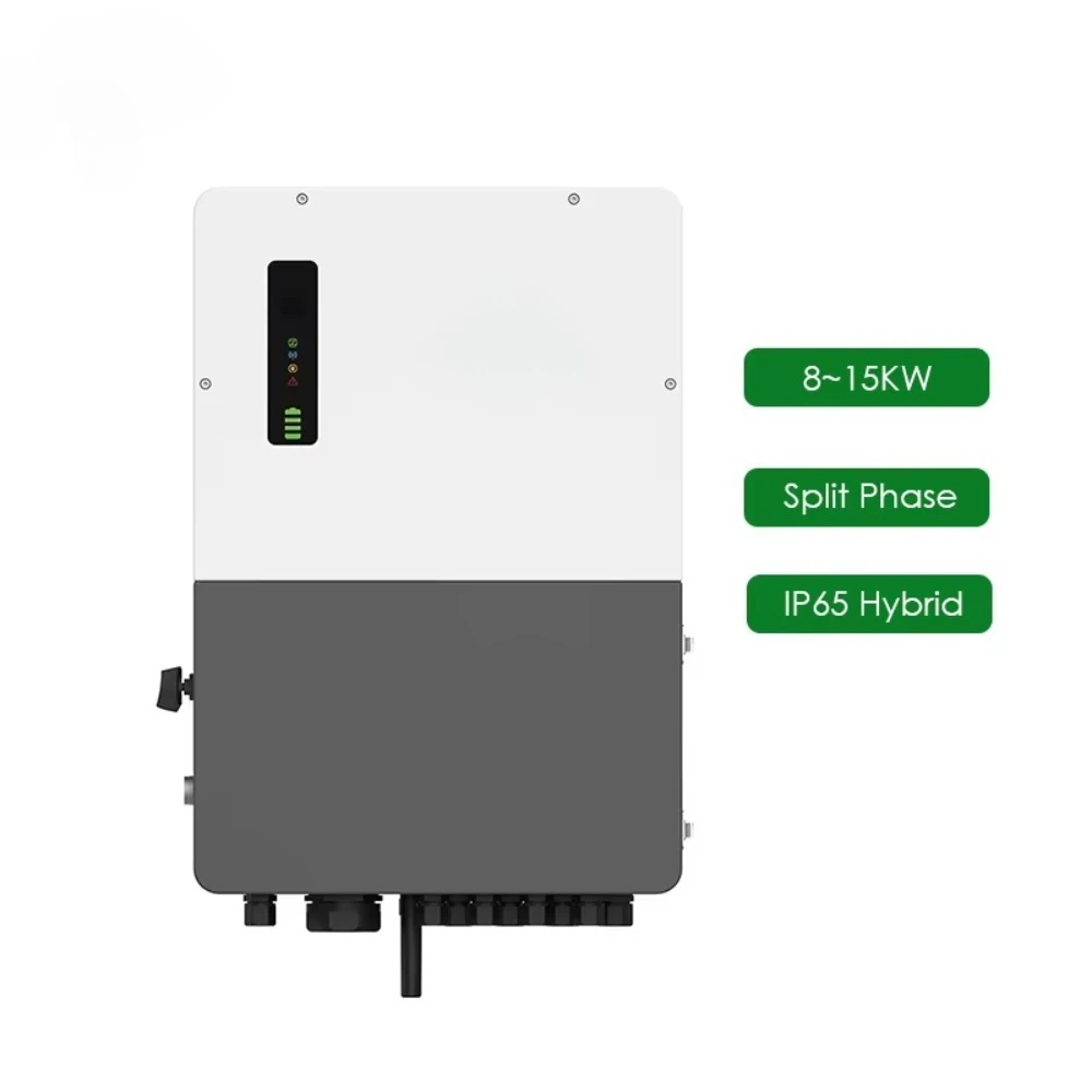 Solar Panel System 8KW 10KW 12KW 15KW 30KW 50KW IP65 110V 220V Split Phase Hybrid Solar Inverter
