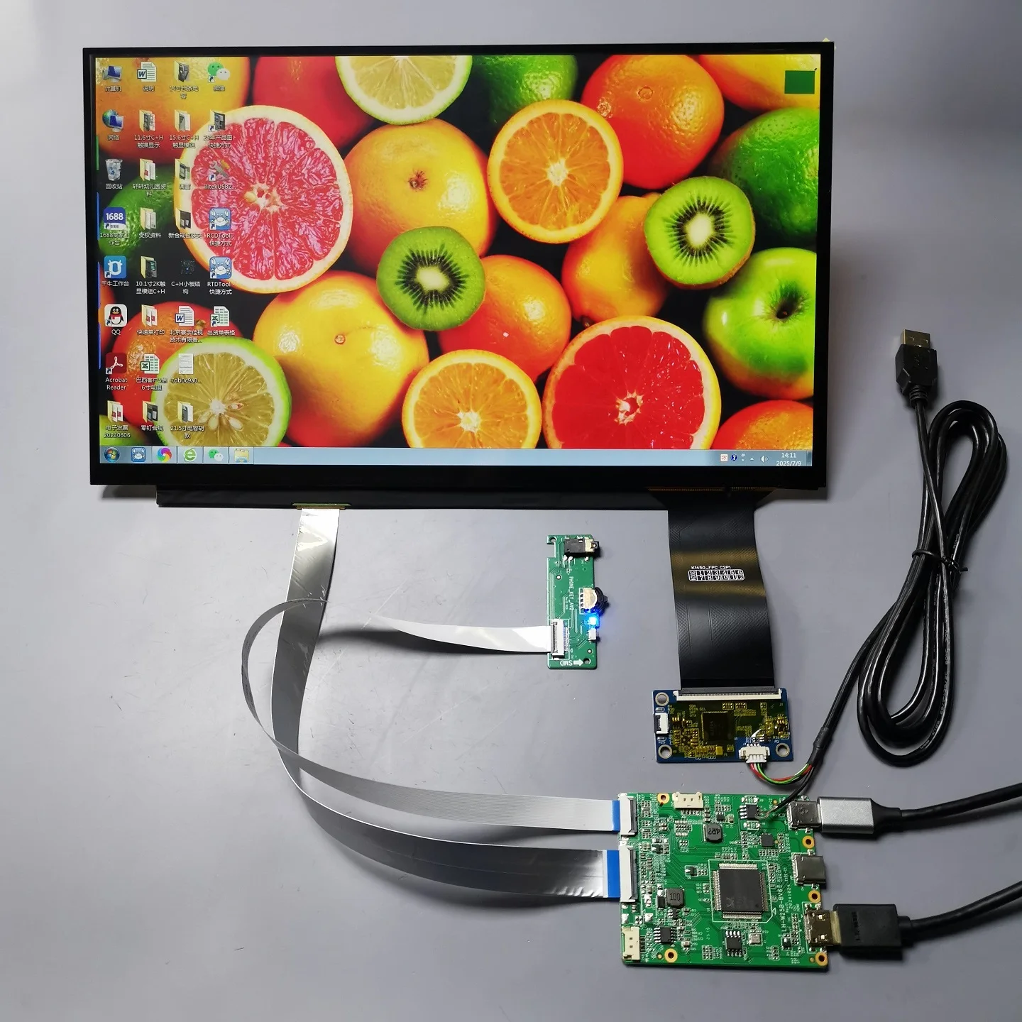 13.3-inch Touch Display Module Kit Type-C MiniHD One-Cable Solution Suitable for Project Development USB 5V Power Supply Option