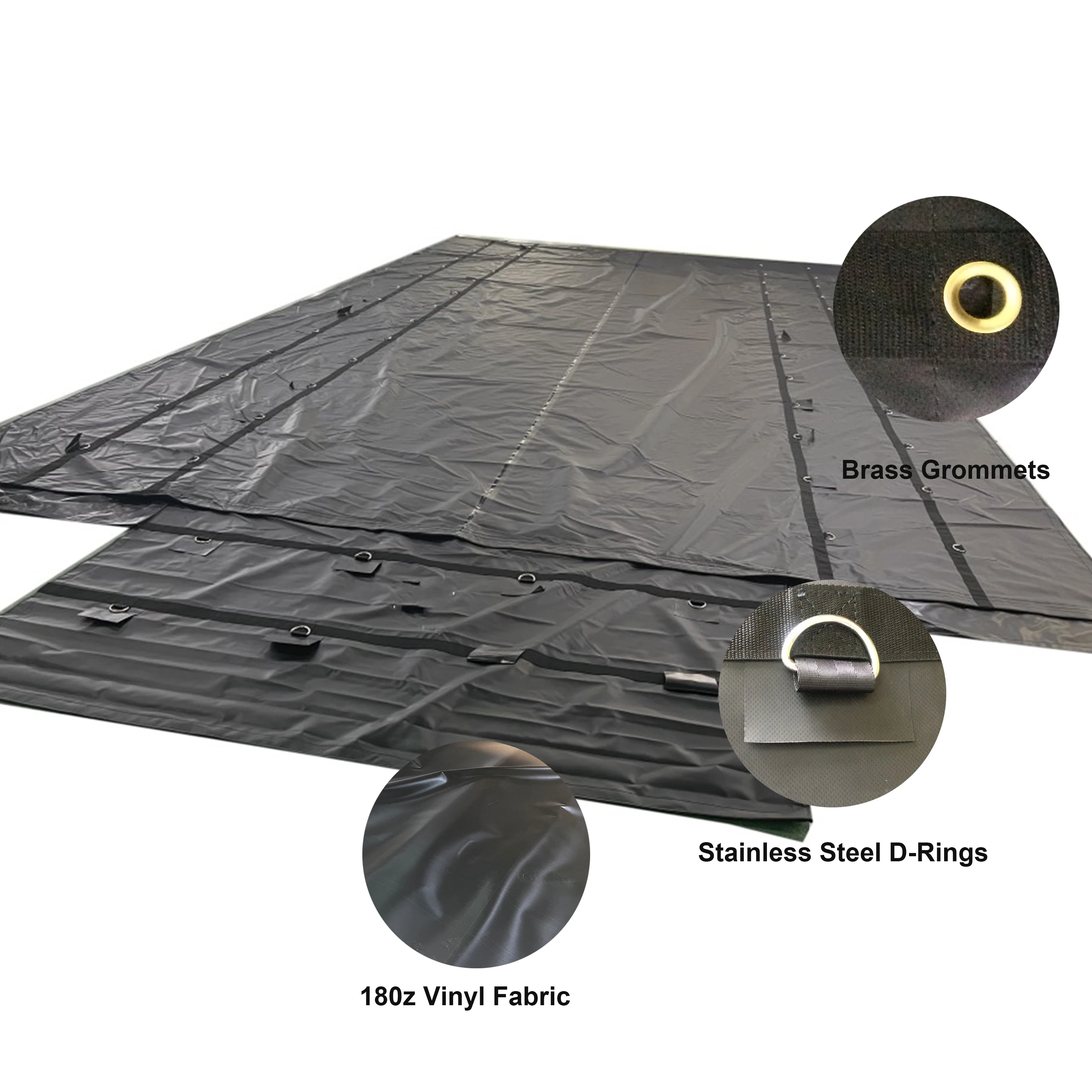 

Heavy Duty 14/16/18 oz Super Light Flatbed Tarp for Truck Waterproof 8 Foot Drop Lumber Steel PVC Truck Cover